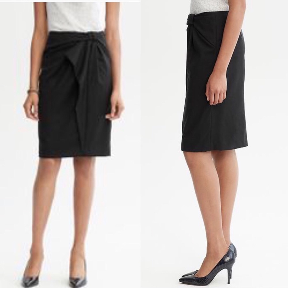 Banana Republic Black Bow Skirt